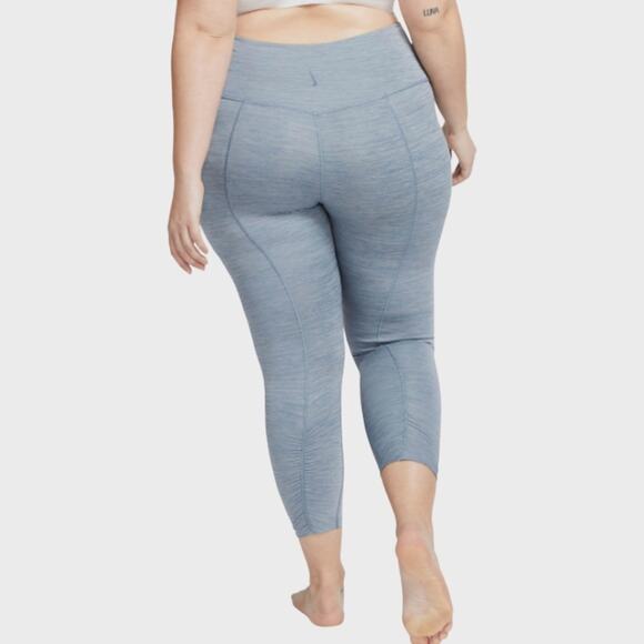 Nike Yoga Women's Plus Sz Grey Ruched Calf Yoga 7/8 Tights NWOT - Picture 5 of 16